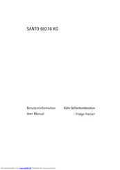 AEG Electrolux SANTO 60276 KG Benutzerinformation