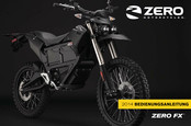 Zero Motorcycles FX 2014 Bedienungsanleitung