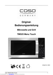 Caso TMG25 Menu Touch Bedienungsanleitung