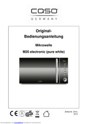 Caso M20 electronic pure white Bedienungsanleitung