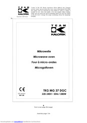 Kalorik TKG MG 37 DGC Handbuch
