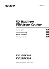 Sony FD Trinitron KV-29FX20B Bedienungsanleitung