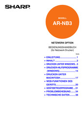 Sharp AR-NB3 Bedienungsanleitung