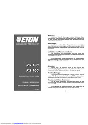 Eton RS 160 Anleitung