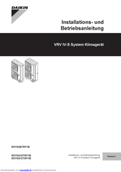Daikin VRV IV-S Betriebsanleitung