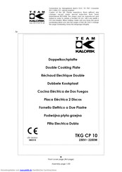 Kalorik TKG CP 10 Gebrauchsanleitung