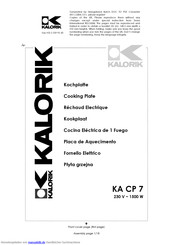 Kalorik KA CP 7 Gebrauchsanleitung