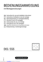 Küppersbusch EKS 600.0 Bedienungsanweisung Mit Montageanweisungen