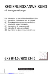 Küppersbusch GKS 324.0 Bedienungsanweisung Mit Montageanweisungen
