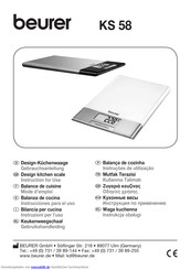 Beurer KS 58 Gebrauchsanleitung
