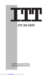 ITT ctv 20 50 vt Bedienungsanleitung