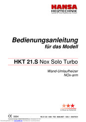 Hansa HKT 21.S Nox Solo Turbo Bedienungsanleitung