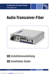 G&D Audio-Transceiver-Fiber Installationsanleitung