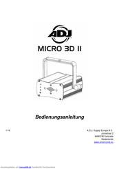 ADJ Micro 3D II Bedienungsanleitung