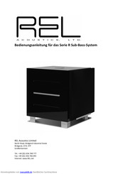 REL Acoustics Serie R Sub Bass System Bedienungsanleitung