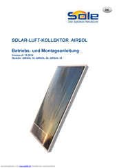 Sole AIRSOL 35 Betriebs- Und Montageanleitung