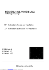 Küppersbusch EKIF6940.1 Bedienungsanweisung Mit Montageanweisungen