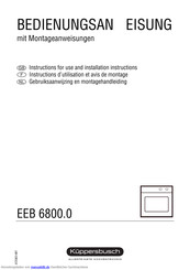 Küppersbusch EEB 6800.0 Bedienungsanleitung