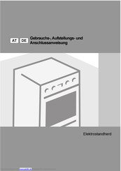 Gorenje EC57120AX Gebrauchs-, Aufstellungs- Und Anschlussanweisung
