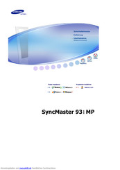 Samsung SyncMaster 931MP Handbuch