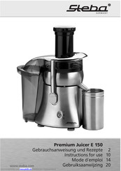 Steba Premium Juicer E 150 Gebrauchsanweisung