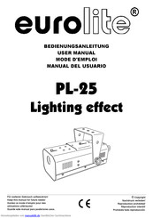 EuroLite PL-25 Bedienungsanleitung