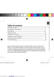 Archos 52 Platinum Schnellstartanleitung