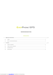 Easypix EasyPhone EP5 Bedienungsanleitung