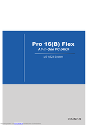 MSI Pro 16B Flex Handbuch