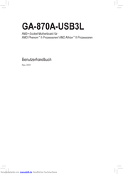 Gigabyte GA-870A-USB3L Benutzerhandbuch