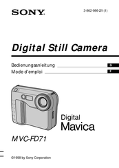 Sony Mavica MVC-FD71 Bedienungsanleitung