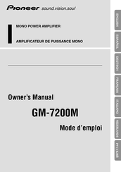 Pioneer GM-7200M Bedienungsanleitung