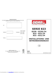 Gemini 823 Installations- Und Betriebshandbuch