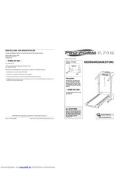 Pro-Form PETL56021 Bedienungsanleitung