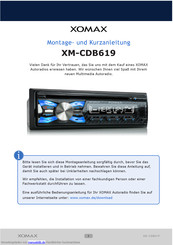 Xomax XM-CDB619 Montage- Und Kurzanleitung