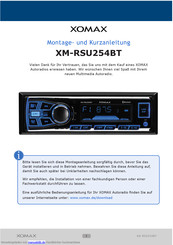 Xomax XM-RSU254BT Montage- Und Kurzanleitung