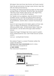 Bosch HEN 48.3 Serie Gebrauchsanweisung