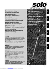 Solo 142SB Gebrauchsanweisung Und Originalbetriebsanleitung