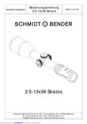 Schmidt & Bender 2.5-13x56 Stratos Bedienungsanleitung