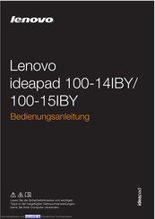Lenovo ideapad 100-15IBY Bedienungsanleitung