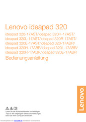 Lenovo ideapad 320-17AST Bedienungsanleitung