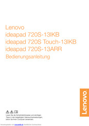 Lenovo ideapad 720S Touch-13IKB Bedienungsanleitung