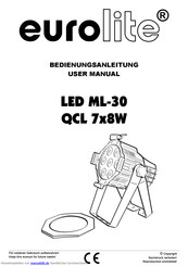 EuroLite LED ML-30 QCL 7x8W Bedienungsanleitung