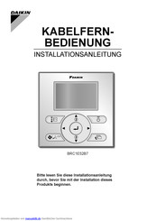Daikin BRC1E52B7 Installationsanleitung