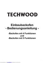 Techwood EBA Multi 5 X NV Bedienungsanleitung