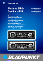 Blaupunkt Sevilla MP54 Einbauanleitung