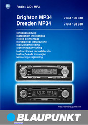 Blaupunkt Dresden MP34 Einbauanleitung