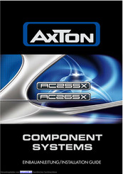 AXTON AC25SX Bedienungs- Und Installationsanleitung