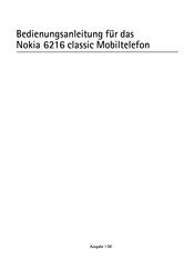 Nokia 6216 Bedienungsanleitung