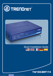 Trendnet TW100-BRF114 Kurzanleitung